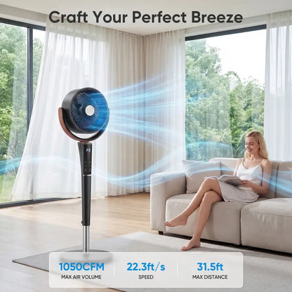 Smart DC Pedestal Fan | 15 Speeds, Remote Control & Ultra-Quiet Cooling