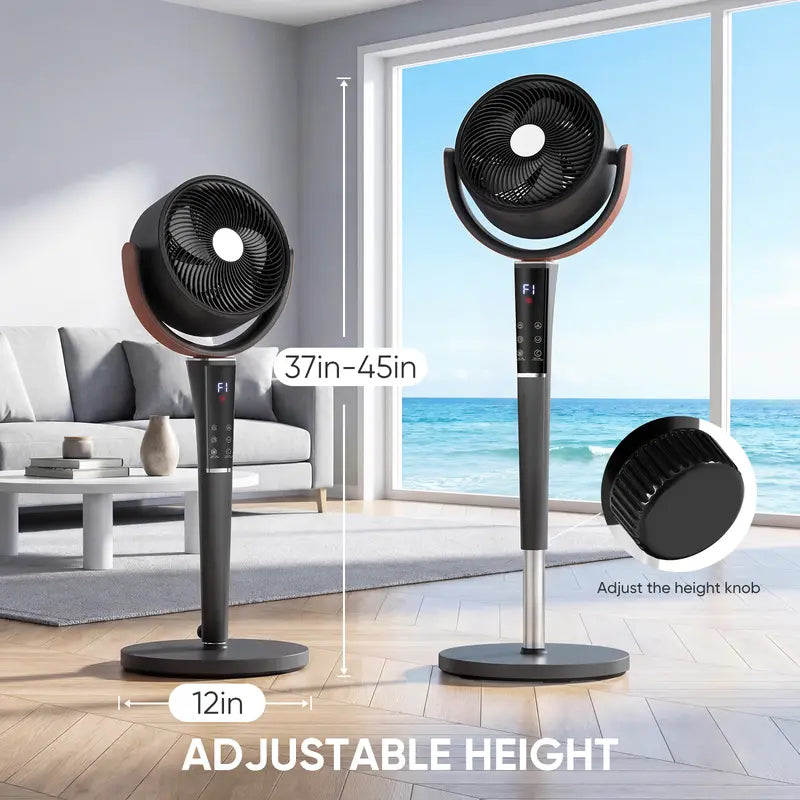Smart DC Pedestal Fan | 15 Speeds, Remote Control & Ultra-Quiet Cooling