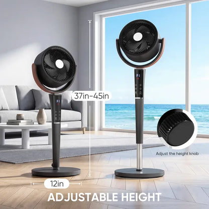 Smart DC Pedestal Fan | 15 Speeds, Remote Control & Ultra-Quiet Cooling