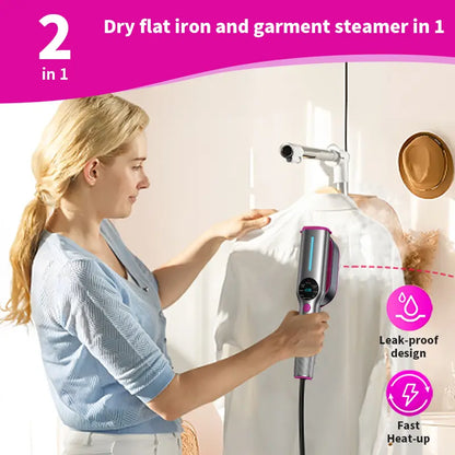 7-Mode Portable Garment Steamer – 5s Fast Heating, LED Display & Travel-Friendly Design