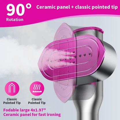 7-Mode Portable Garment Steamer – 5s Fast Heating, LED Display & Travel-Friendly Design