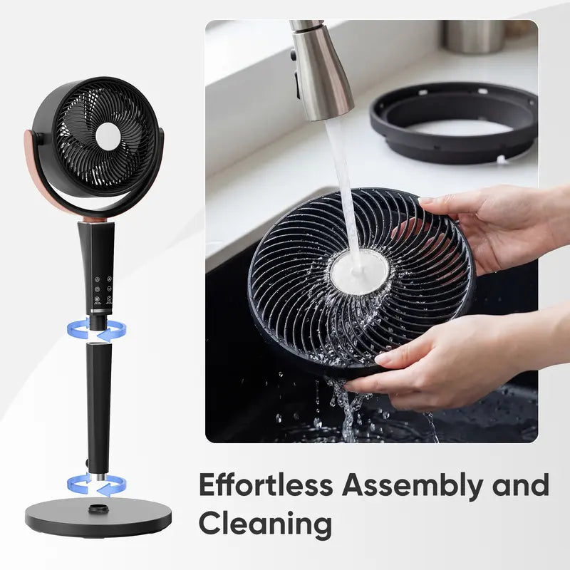 Smart DC Pedestal Fan | 15 Speeds, Remote Control & Ultra-Quiet Cooling