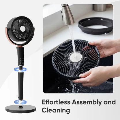 Smart DC Pedestal Fan | 15 Speeds, Remote Control & Ultra-Quiet Cooling